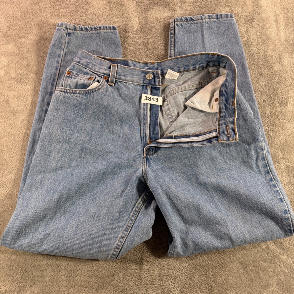 Levi's 550 Jeans Women 12 Reg M Light Blue Relaxed Fit Tapered Leg Made in USA